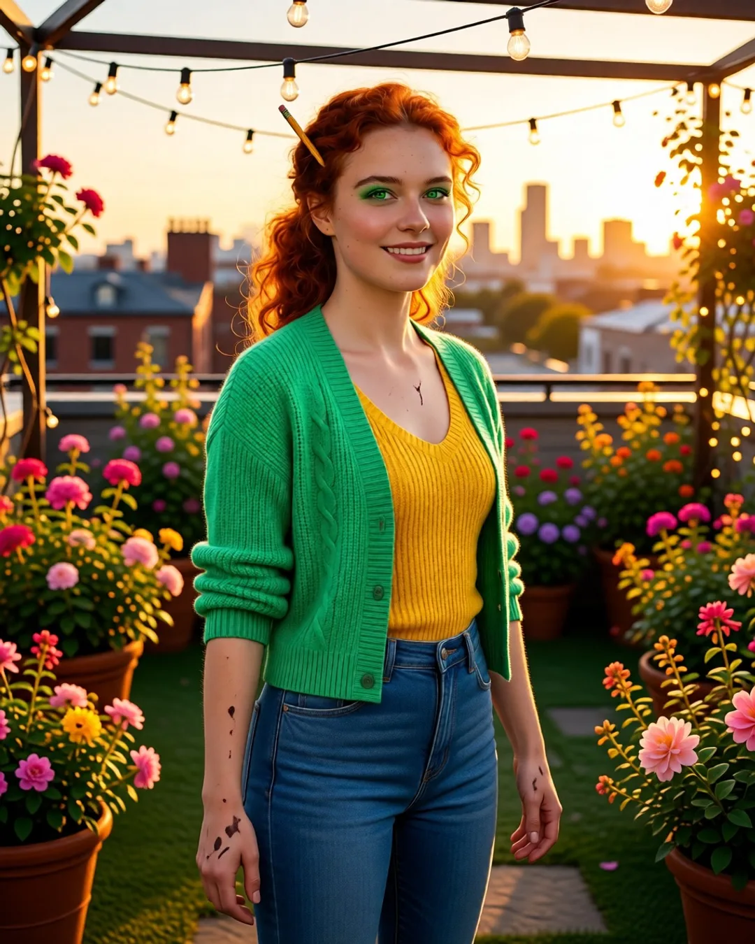Portrait of Linnea Berg, a fictional AI character