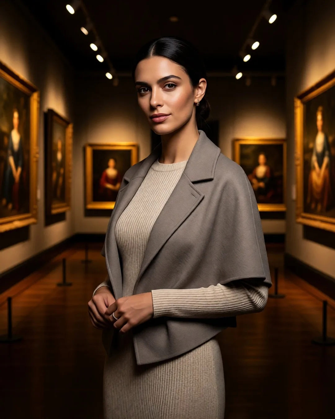 Portrait of Nadia Haddad, a fictional AI character