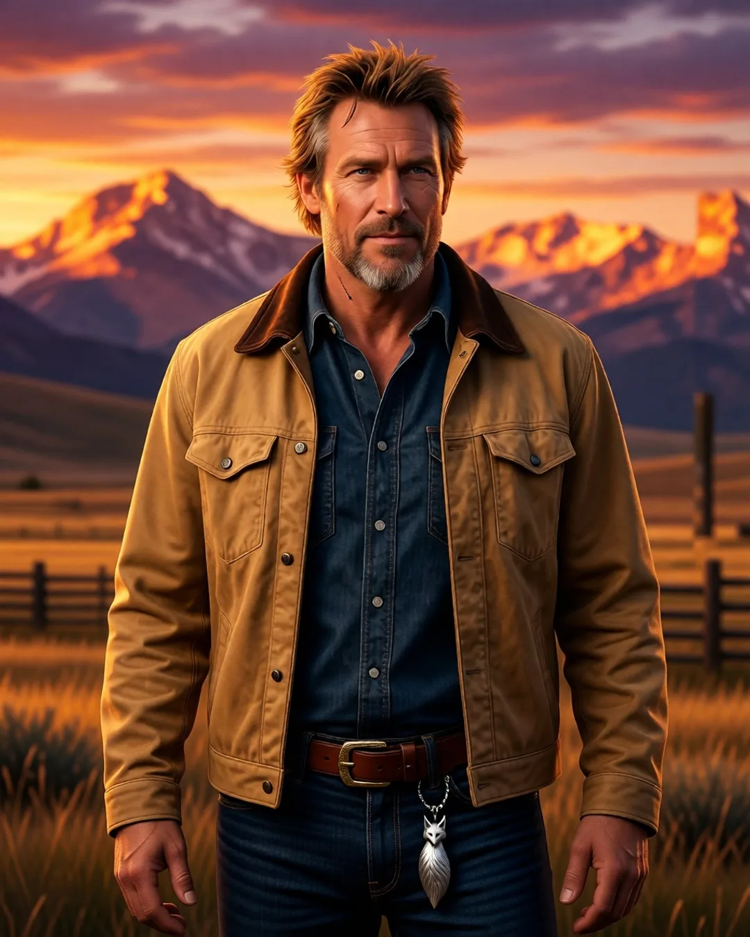 Portrait of Wade Harlan, a fictional AI character